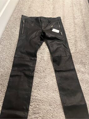 Gucci Black Skinny Coated Jeans with Zip Pockets
